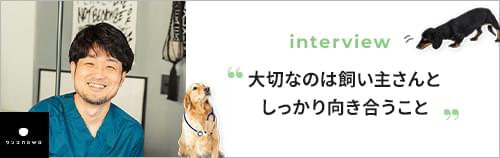 Interview 大切なのは飼い主さんとしっかり向き合うこと